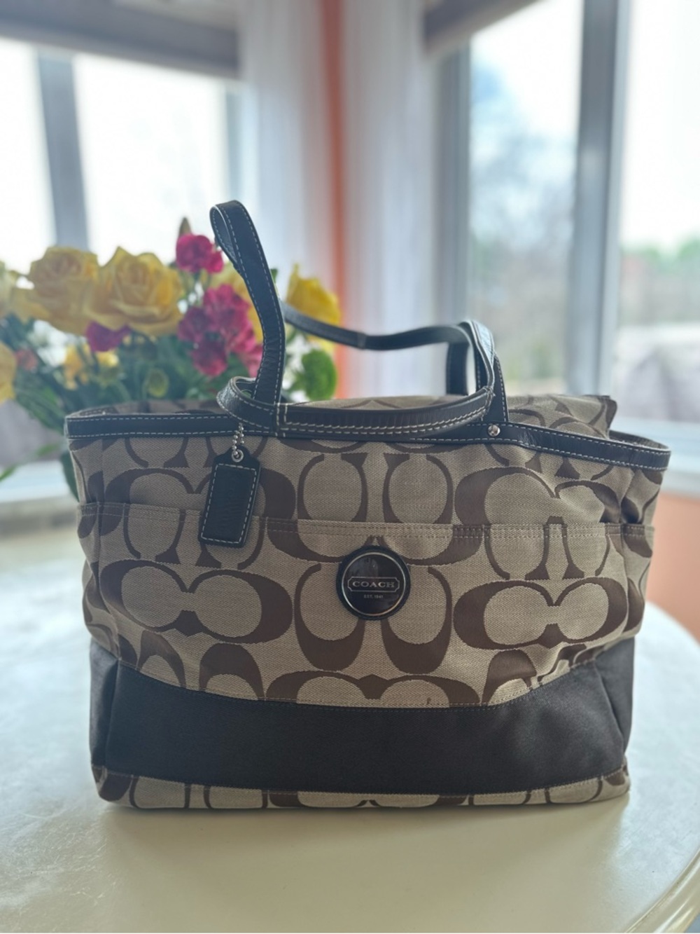 Coach Leather Interior Patch Tote in Brown